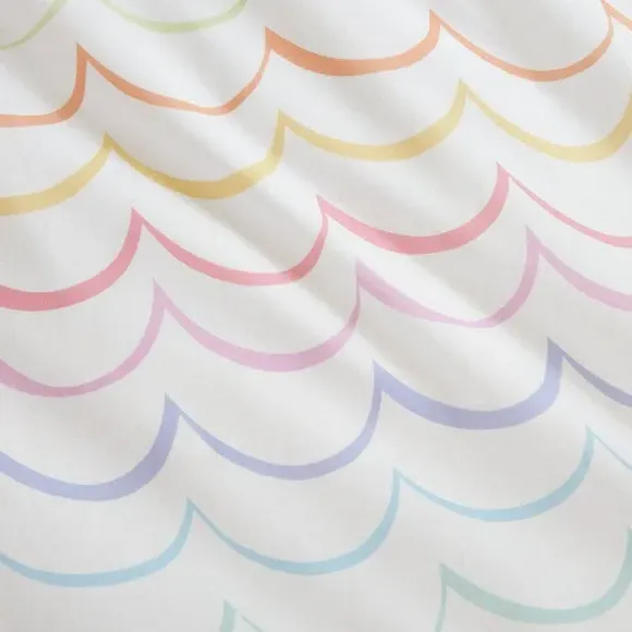 Scallop Duvet Cover Set - Multicolor, Polycotton