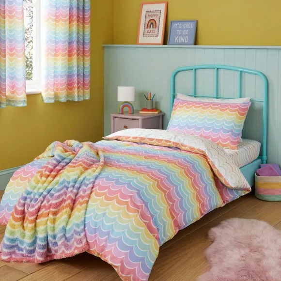 Scallop Duvet Cover Set - Multicolor, Polycotton image