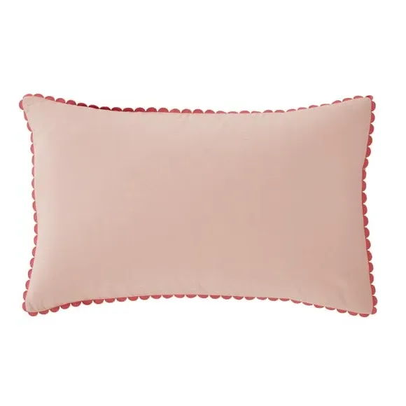 Scallop Duvet Cover Set with Pillowcase - Blush