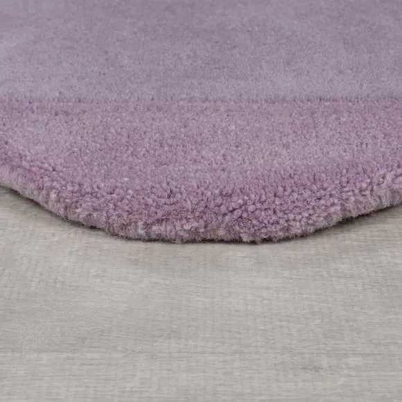 Scallop Edge Rug - Lilac, Wool