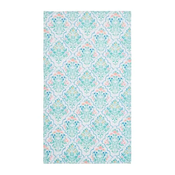Scallop Floral Cotton Towel - Multicolor