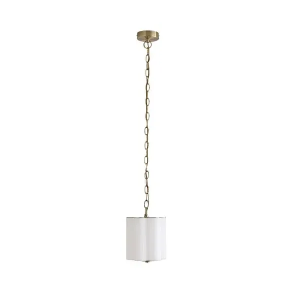 Scallop Pendant Light Adjustable - White, Glass