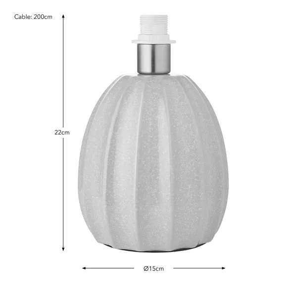 Scallop Table Lamp Base - Green, Ceramic