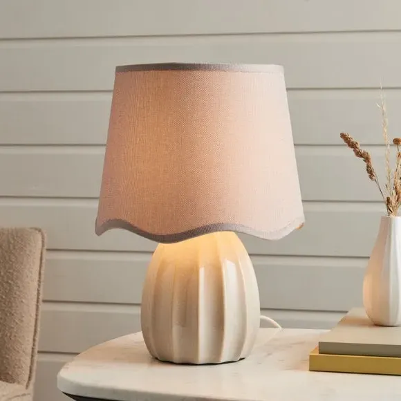 Scallop Table Lamp Base - Natural, Ceramic