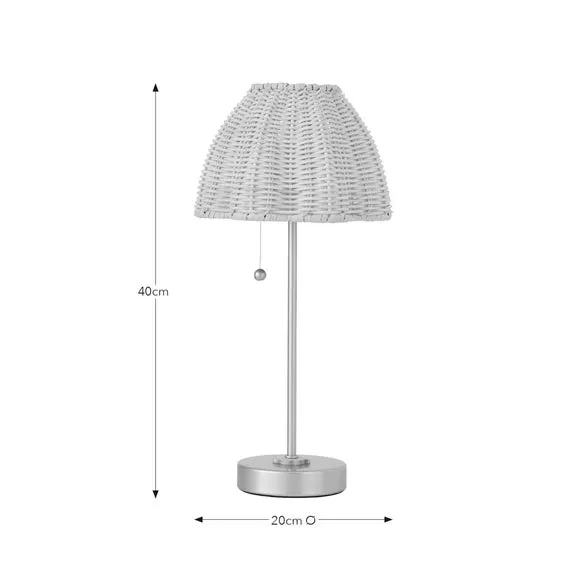 Scallop Table Lamp with Pull Cord - Multicolor
