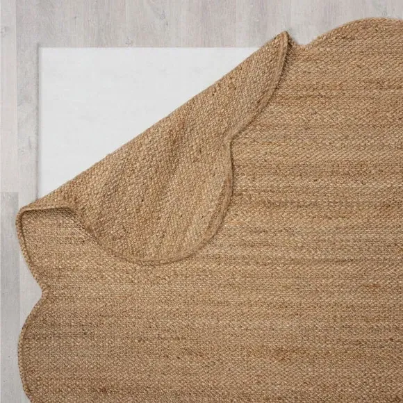 Scallop Textured Rug - Natural, Jute
