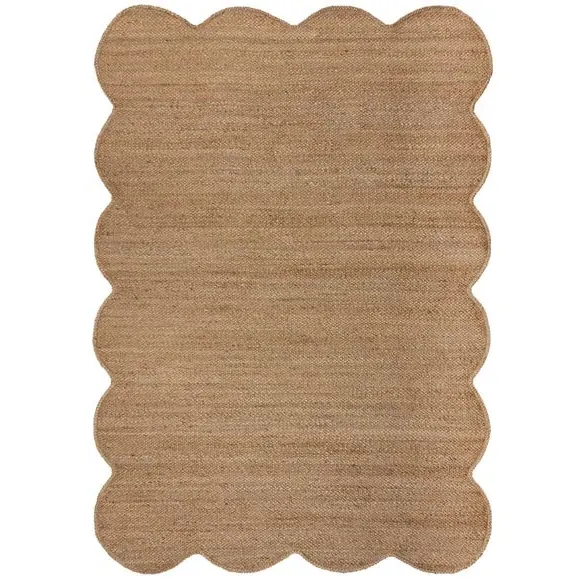Scallop Textured Rug - Natural, Jute