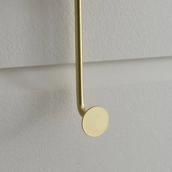 Scallop Wall Light with Hook - Gold