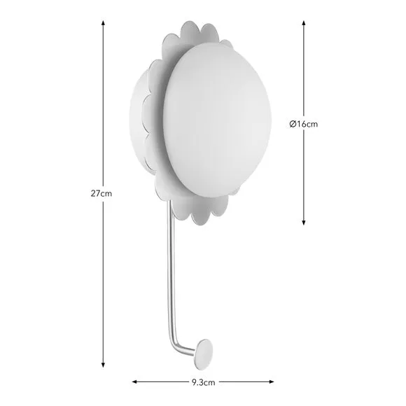 Scallop Wall Light with Hook - Gold