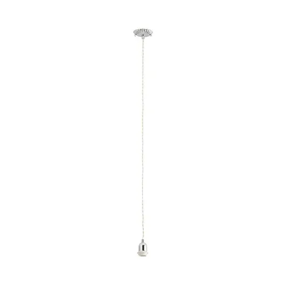 Scalloped Ceiling Light Cable - Chrome, Steel