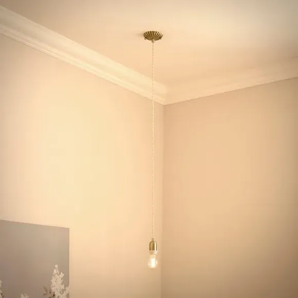 Scalloped Ceiling Light Cable - Gold, Steel