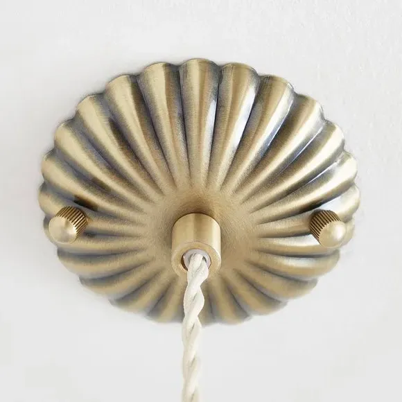 Scalloped Ceiling Light Cable - Gold, Steel