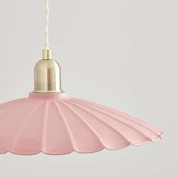 Scalloped Ceiling Light Cable - Gold, Steel