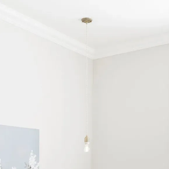 Scalloped Ceiling Light Cable - Gold, Steel