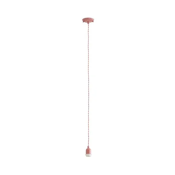 Scalloped Ceiling Light Cable - Rose, Steel