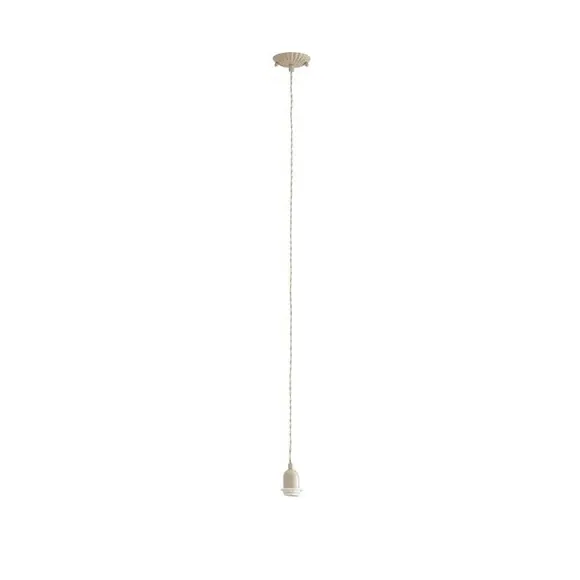 Scalloped Ceiling Light Cable - Sand, Steel