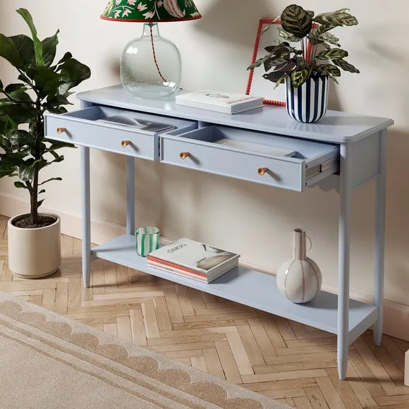 Scalloped Console Table with Drawers - Air, Wood
