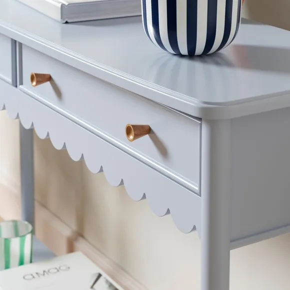 Scalloped Console Table with Drawers - Air, Wood