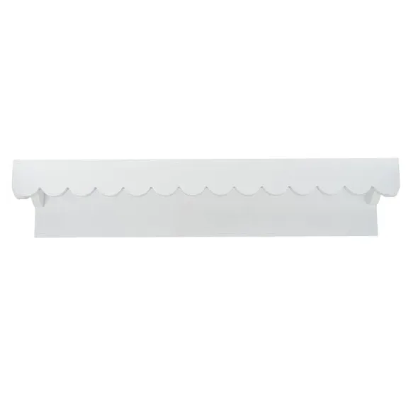 Scalloped Floating Shelf - White