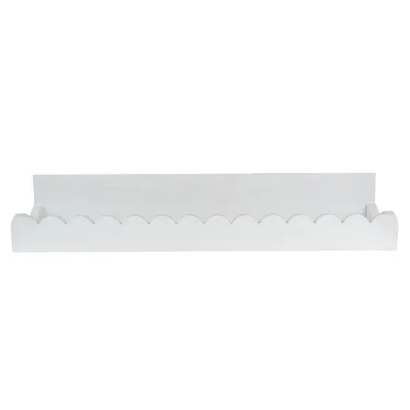 Scalloped Floating Shelf - White image