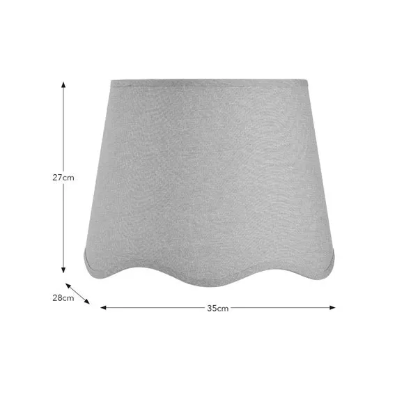 Scalloped Lamp Shade with Gimbal - Air, Linen