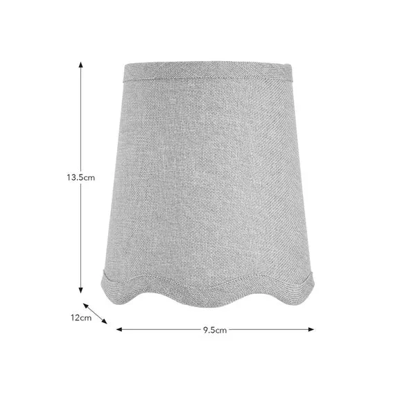 Scalloped Lamp Shade with Gimbal - Air, Linen