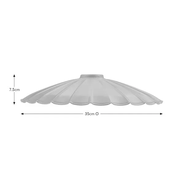 Scalloped Pendant Shade Easy Fit - Lilac, Metal