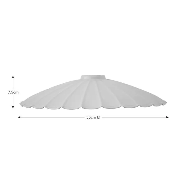 Scalloped Pendant Shade Easy Fit - Natural, Metal