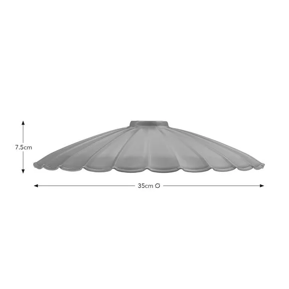 Scalloped Pendant Shade Easy Fit - Rose, Metal