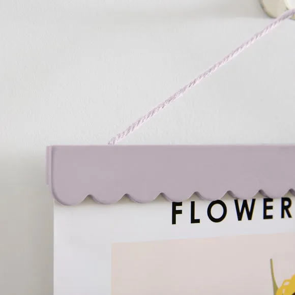 Scalloped Poster Hanger - Lilac, Wood