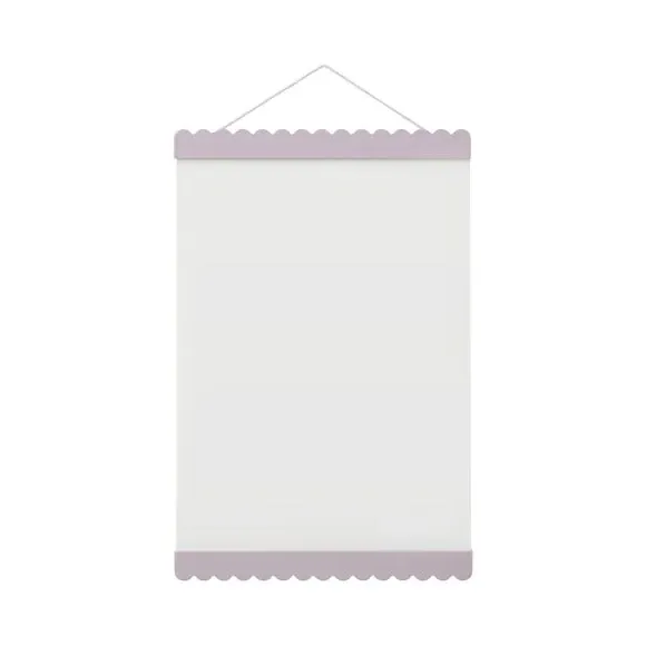 Scalloped Poster Hanger - Lilac, Wood