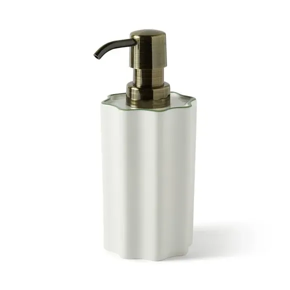 Scalloped Soap Dispenser - White, Ceramic