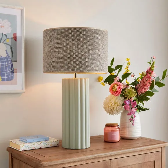 Scalloped Table Lamp Base - White, Ceramic