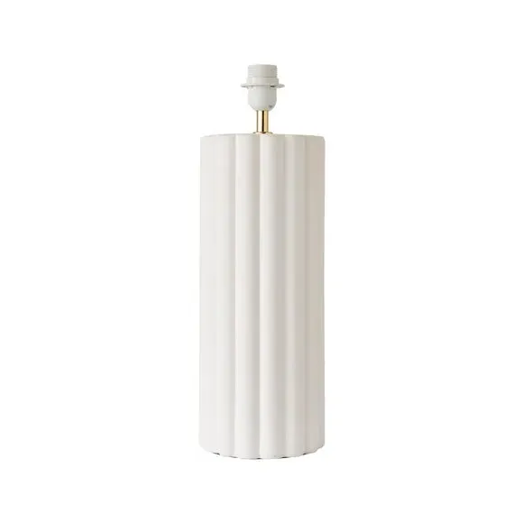 Scalloped Table Lamp Base - White, Ceramic
