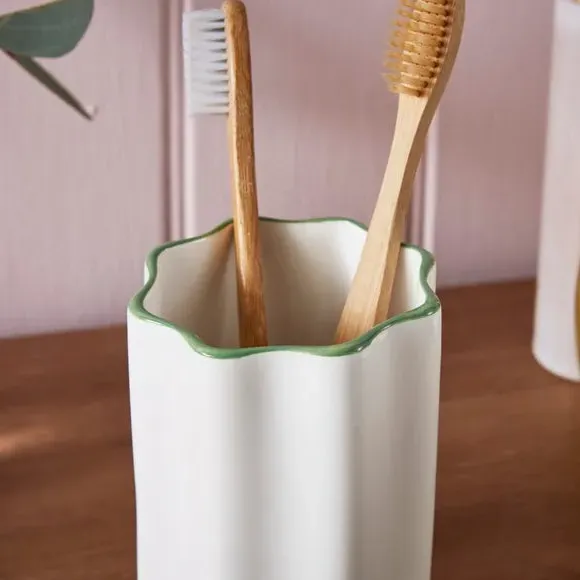 Scalloped Tumbler - White