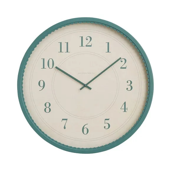 Scalloped Wall Clock Silent Movement - Green