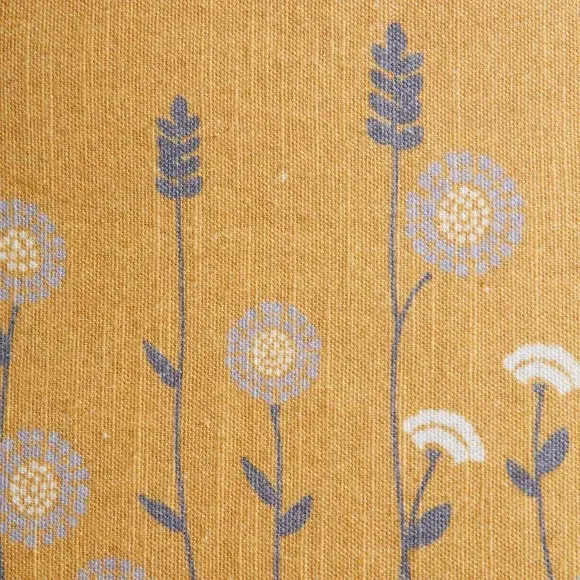 Scandi Print Pouffe - Ochre, Cotton
