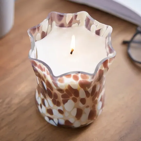 Scented Candle with Confetti Glass - Purple
