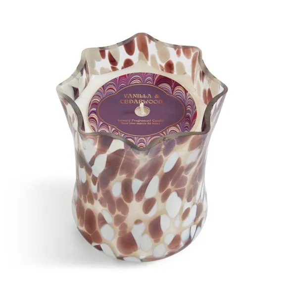 Scented Candle with Confetti Glass - Purple