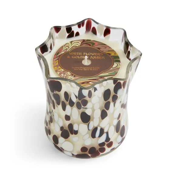 Scented Candle with Confetti Holder - Black, Glass