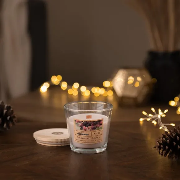 Scented Candle with Fruit Fragrance - Clear Glass