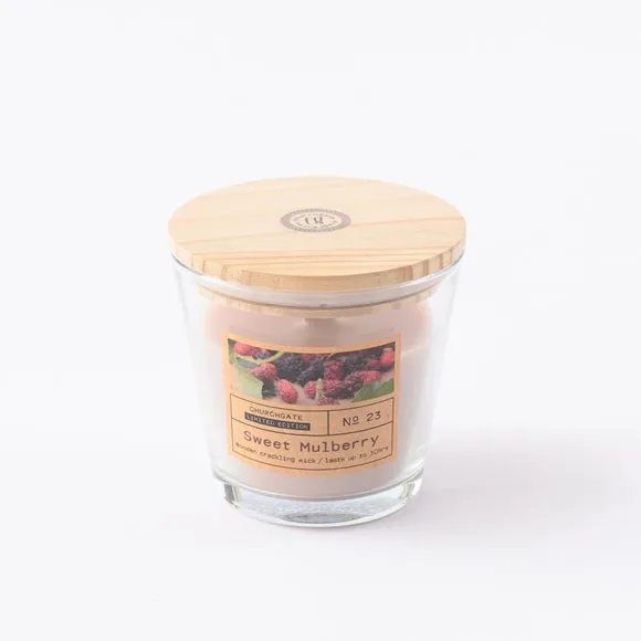 Scented Candle with Fruit Fragrance - Clear Glass