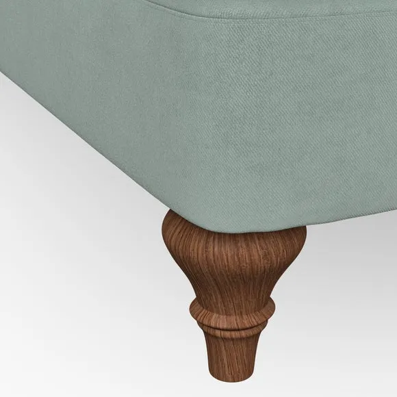 Scroll Arm Armchair with Springs - Green, Velvet