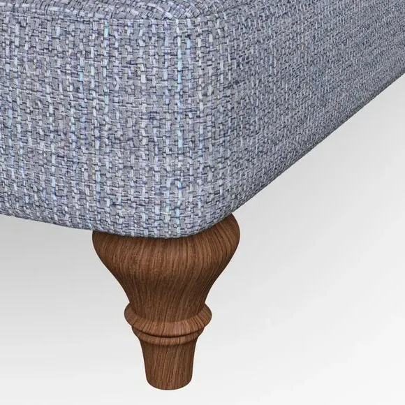Scroll Arm Armchair with Springs - Navy