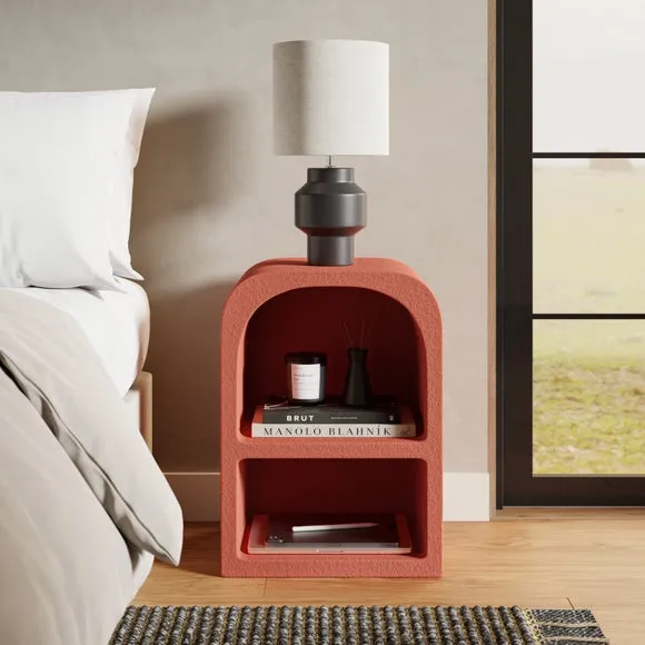 Sculpted Bedside Table - Ginger