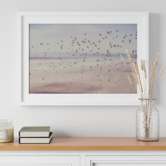 Seascape Wall Print with Gold Foil - Multicolor image
