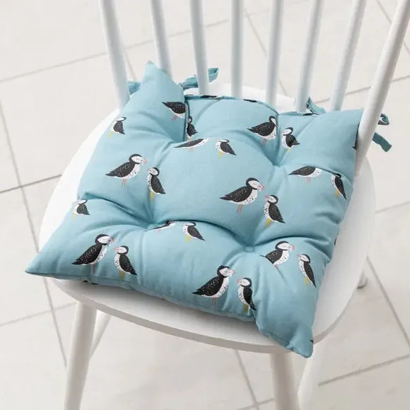 Seat Pad with Ties - Multicolor, Cotton image
