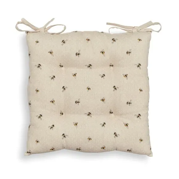 Seat Pad with Ties - Natural