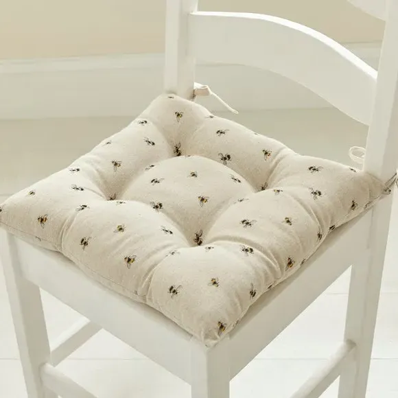 Seat Pad with Ties - Natural image