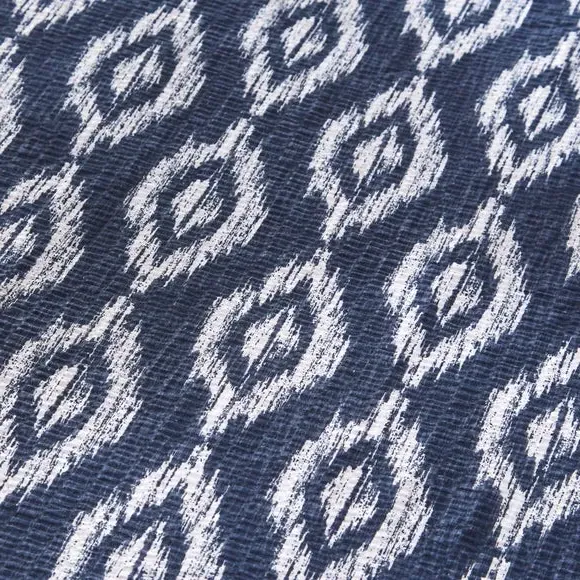 Seersucker Duvet Cover Set - Blue, Microfibre